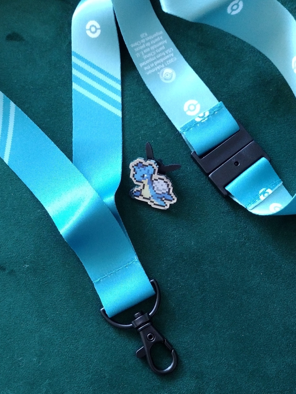 Pokemon Center Pokemon Pixel Pin Lapras Green Lanyard